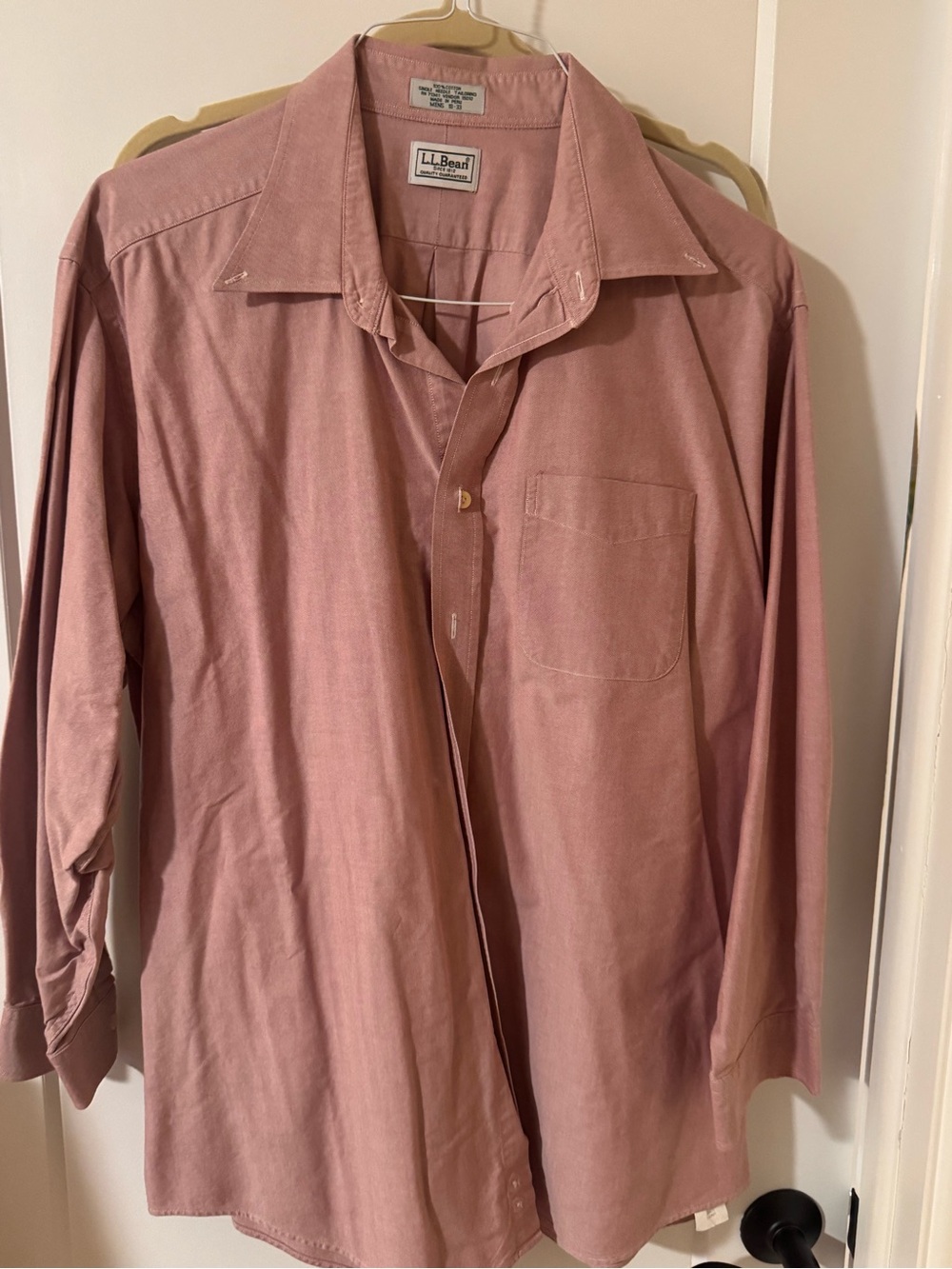 L.L. Bean Men’s Lightweight Shirt Jacket in Dusty Pink